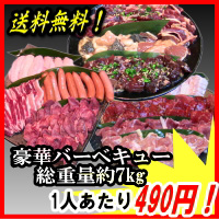 総重量約7kgのお肉てんこ盛り焼肉セット